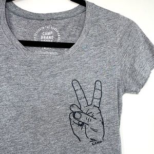 Camp Brand Goods Peace Hands Tee Sz Small